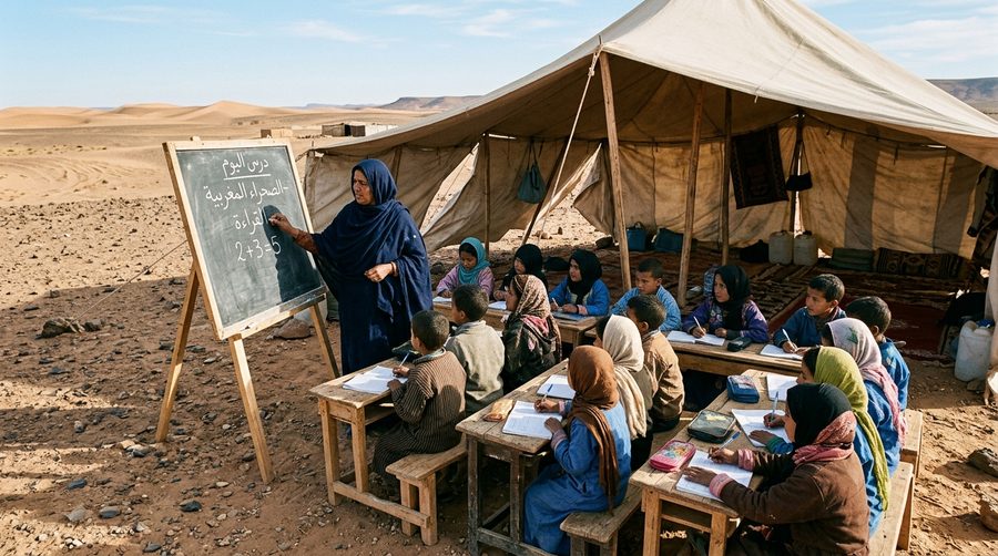 Nomadic school and orphan education in the Sahara